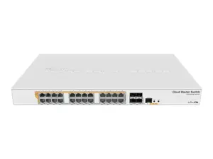MIKROTIK CRS328-24P-4S+RM PoE komutatorius 24x RJ45 1000Mb/s 4x SFP+ Dual Boot PoE biudžetas 500W