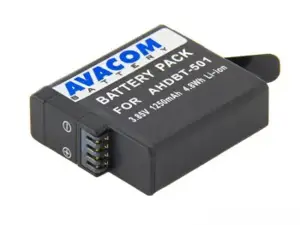 AVACOM GOPRO AHDBT-501, AABAT-001 LI-ION 3.7V 1250MAH 4.8WH, HERO 5, HERO 6 BLACK, HERO 7 BLACK, HE…