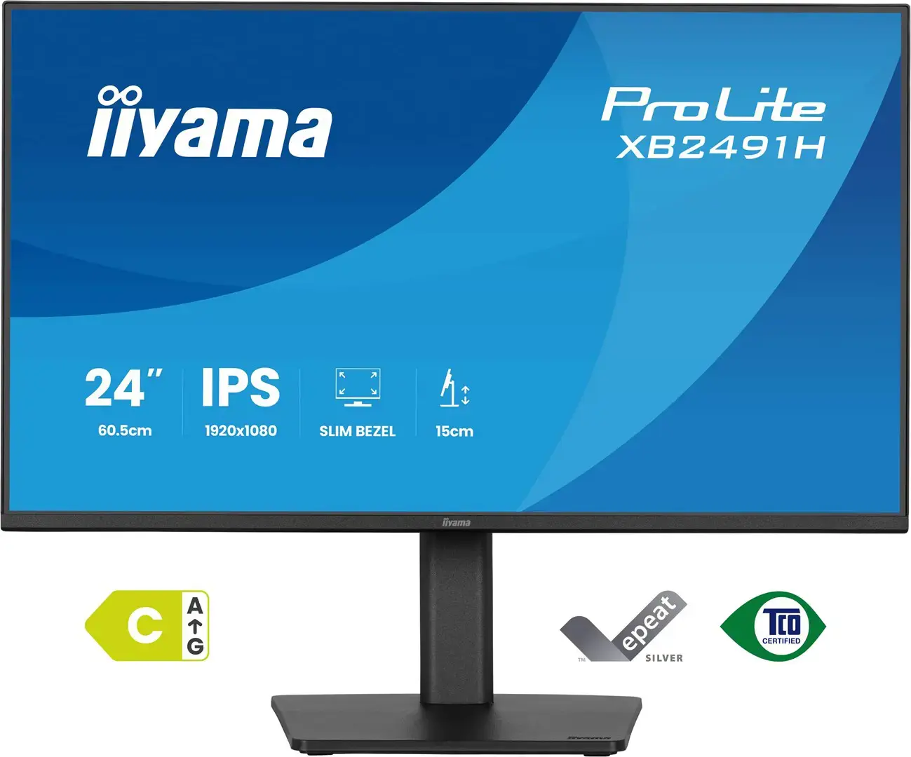 iiyama ProLite XB2491H-B1 computer monitor 60.5 cm (23.8") 1920 x 1080 pixels Full HD LCD Black