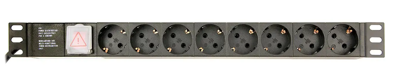GEMBIRD PDU 8x Schuko 1U 10A 3m C14 kištukas