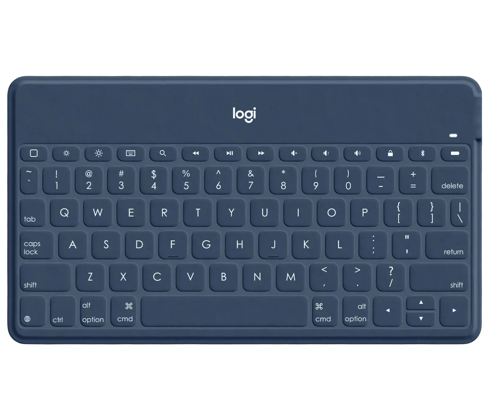 Logitech Keys-To-Go, UK International, 1.7 cm, 1.2 mm, Apple, iPad, iPhone, Apple TV, Blue