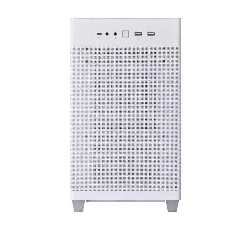 ASUS AP201 PRIME CASE TG WHITE, Mini Tower, Kompiuteris, Balta, micro ATX, Mini-ITX, 17 cm, 33,8 cm