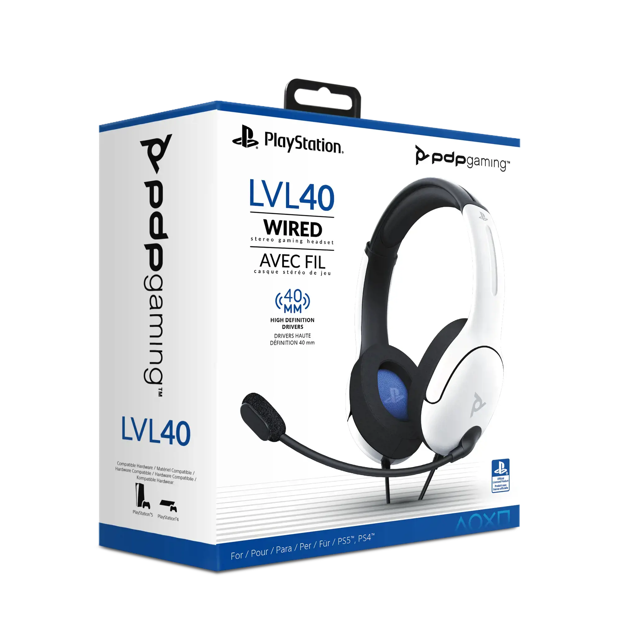 PDP LVL40, Laidinės, Žaidimų, Ausinės, Baltos