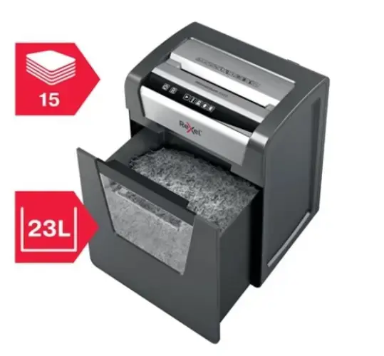 Rexel Momentum X415 Dokumentų naikiklis Cross shredding 4x40mm, P4, Grey/Black