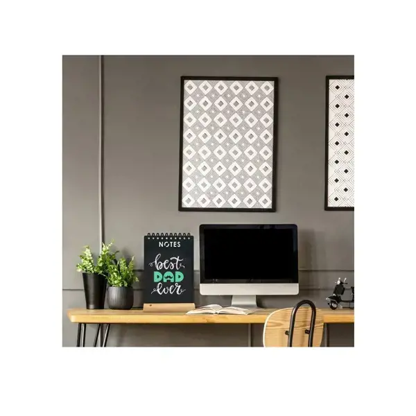 Stiklinė lenta SECURIT Woody, 60 x 40cm, skaidri, juodas rėmelis