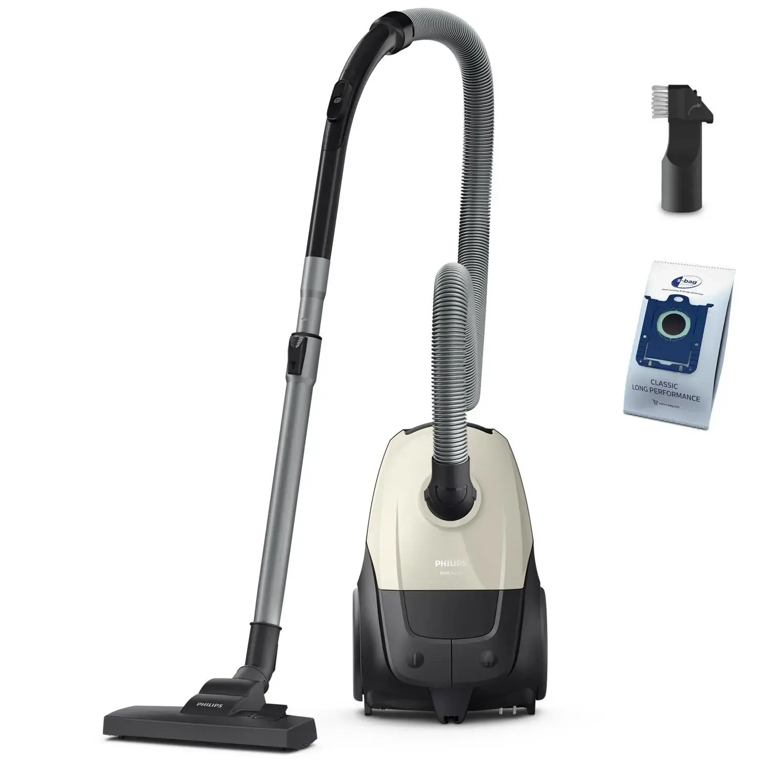 Vacuum Cleaner PHILIPS Input power 800 W Dust capacity 3 L Cylinder vacuum Cleaning type Dry Dust container Dust bag Colour Black/Beige XD1101/10