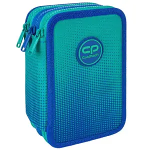 Forminis trijų skyrių penalas su priedais CoolPack Jumper 3 Gradient Ocean