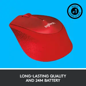 LOGITECH M330 Silent Plus Red - 2,4 GHz - EMEA