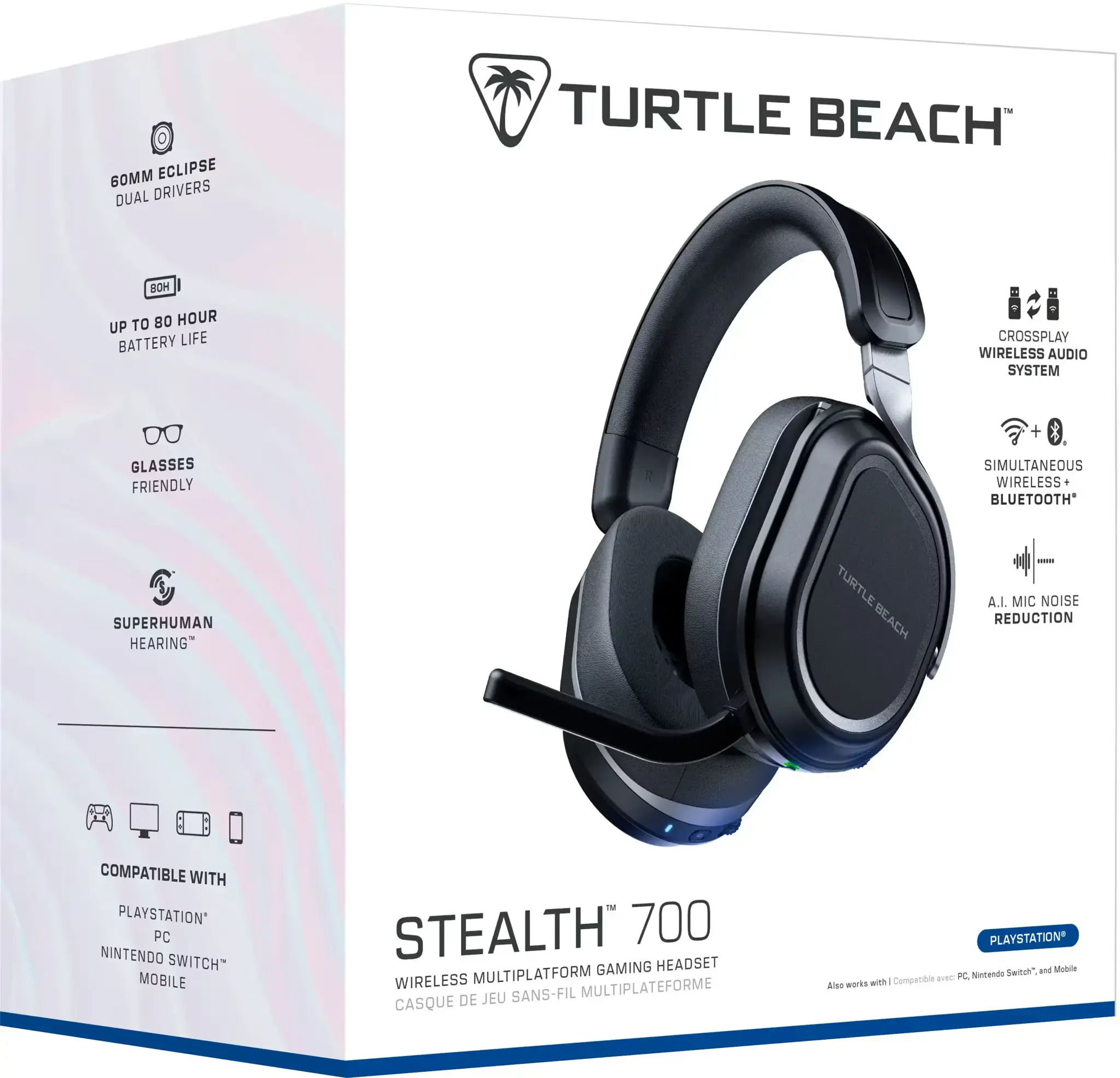 Turtle Beach wireless headset Stealth 700 Gen 3 PlayStation, black