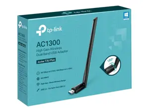 TP-LINK AC1300 didelės galios "Wi-Fi" dviejų dažnių juostų USB adapteris