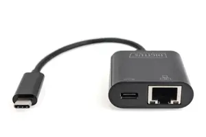 DIGITUS USB Type-C Gigabit Ethernet adapteris su Power Delivery palaikymu