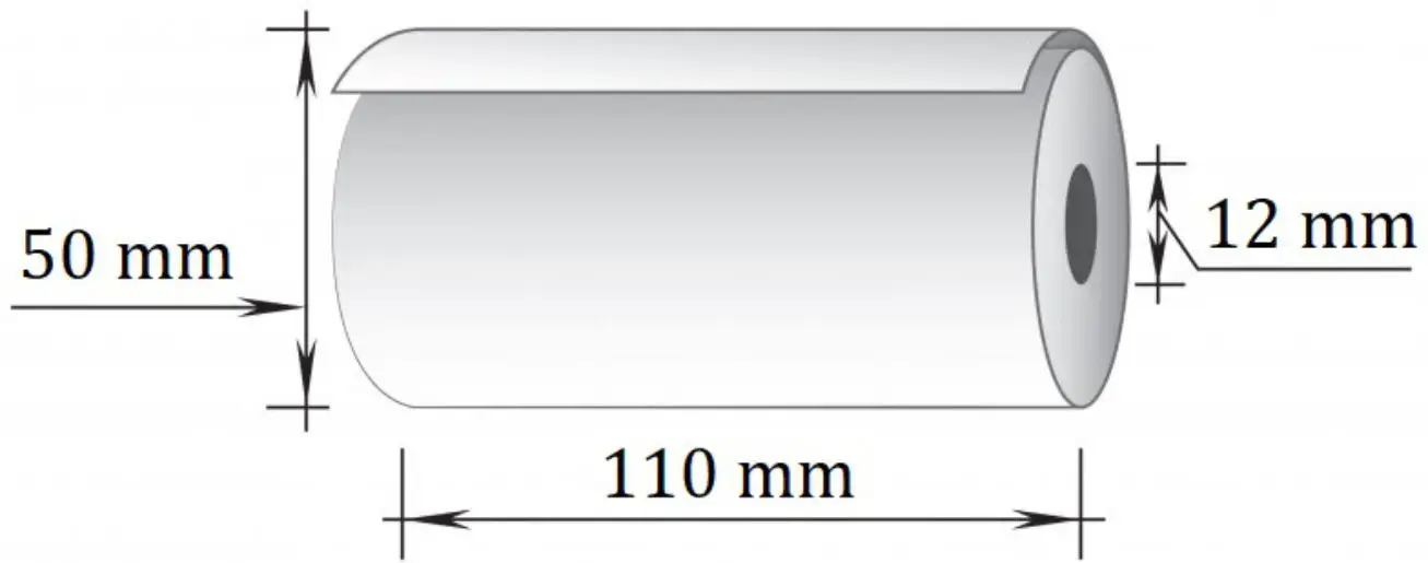 Terminė kasos juosta 110x25m/12mm, 55g/m2, 6 vnt/pak