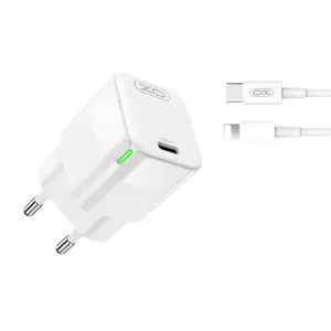 Wall charger XO CE06, 30W, USB-C, with cable Lightning