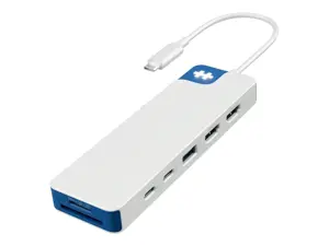 Hyper HyperDrive Flex 9 Port Dual 4K HDMI Dock, White/Blue | HD4103BUGL | HDMI ports quantity 2