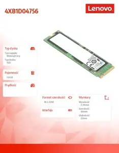 SSD diskas Lenovo 4XB1D04756 512 GB, M.2, PCI Express 4.0