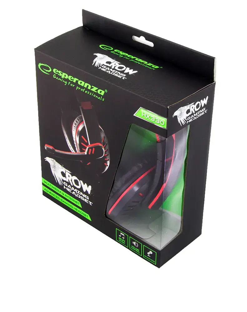 Esperanza EGH330R STEREO HEADPHONES WITH MICROPHONE