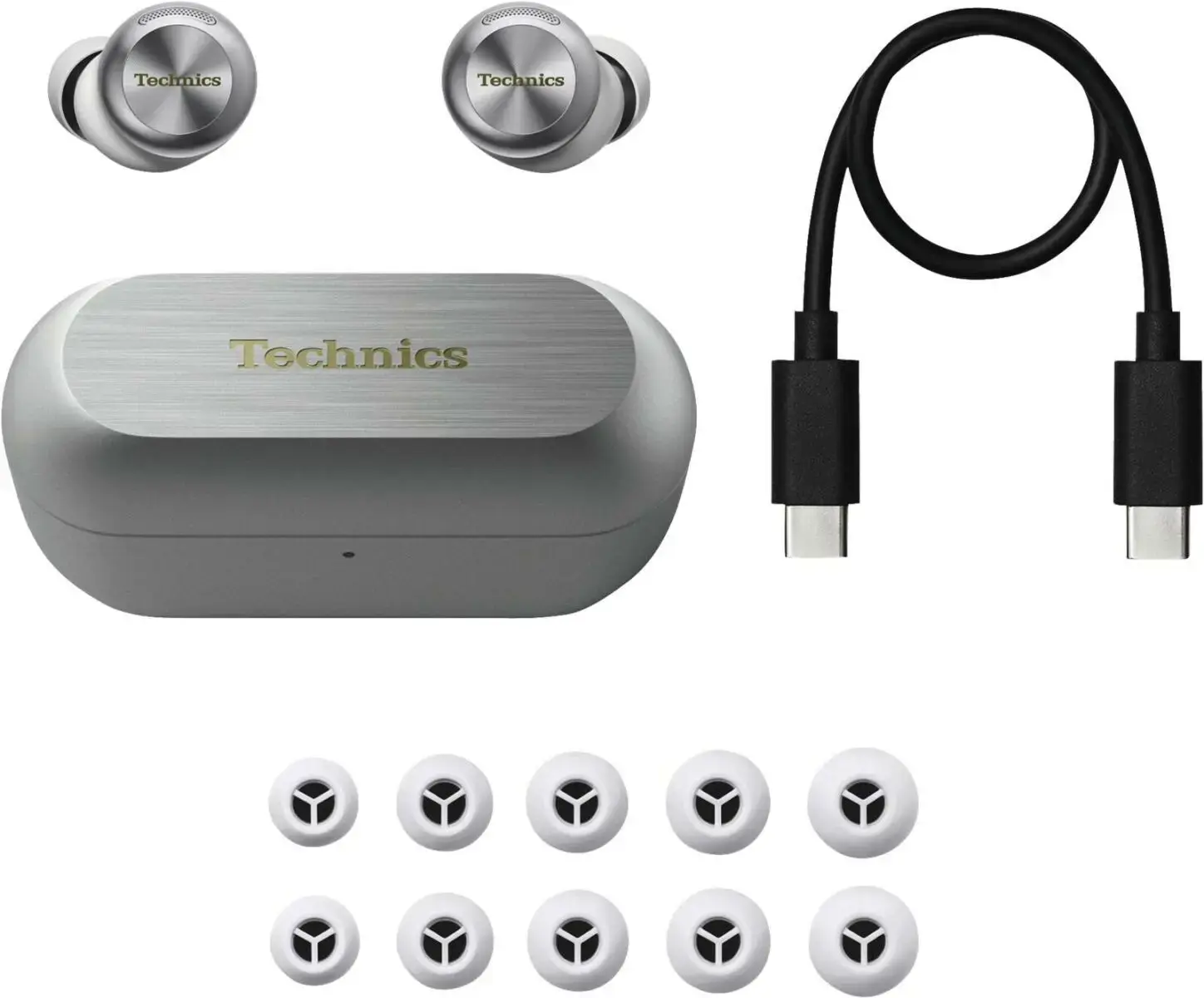 Technics wireless earbuds EAH-AZ100E-S, silver