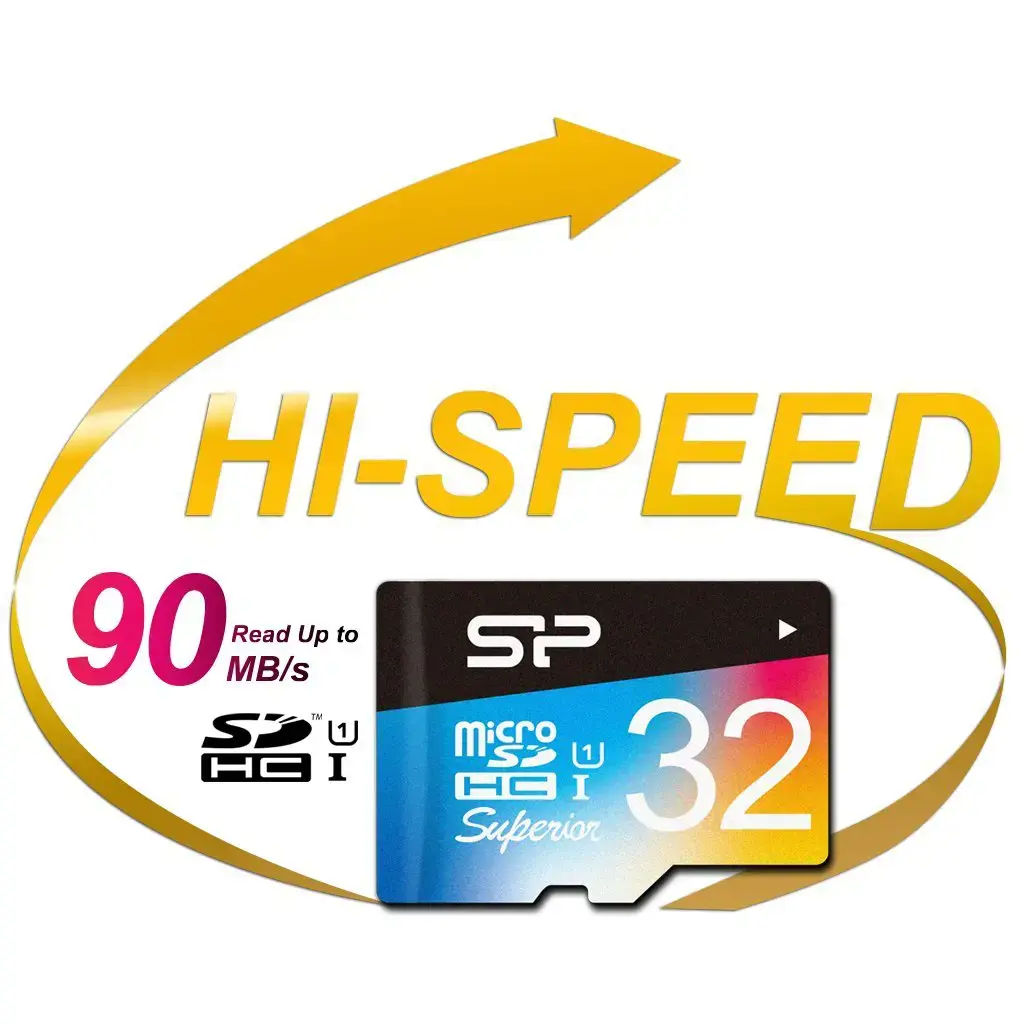 "Silicon Power Superior", 32 GB, "MicroSDHC", 10 klasė, UHS-I, 90 MB/s, 45 MB/s