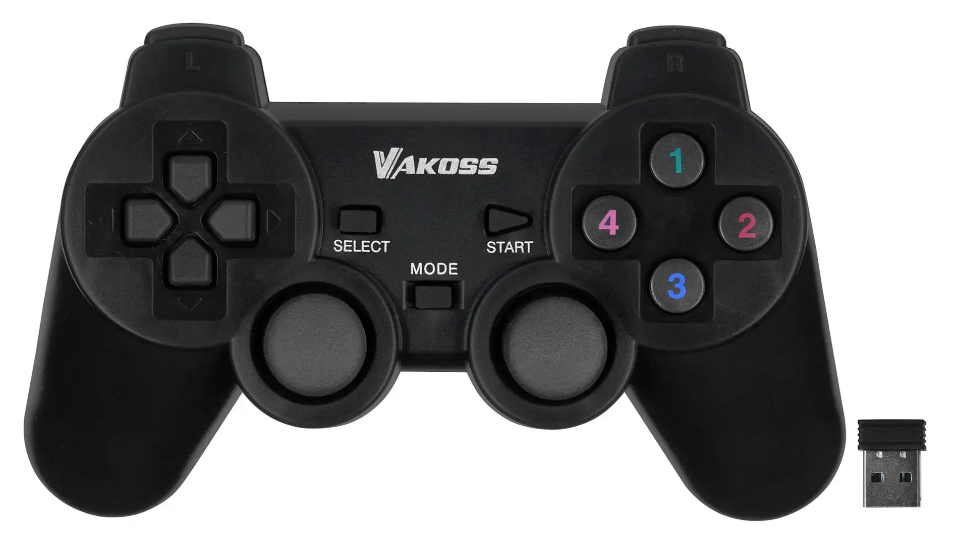 Vakoss GP-4705BK Gaming Controller Black RF Gamepad Analogue / Digital PC, Playstation 3