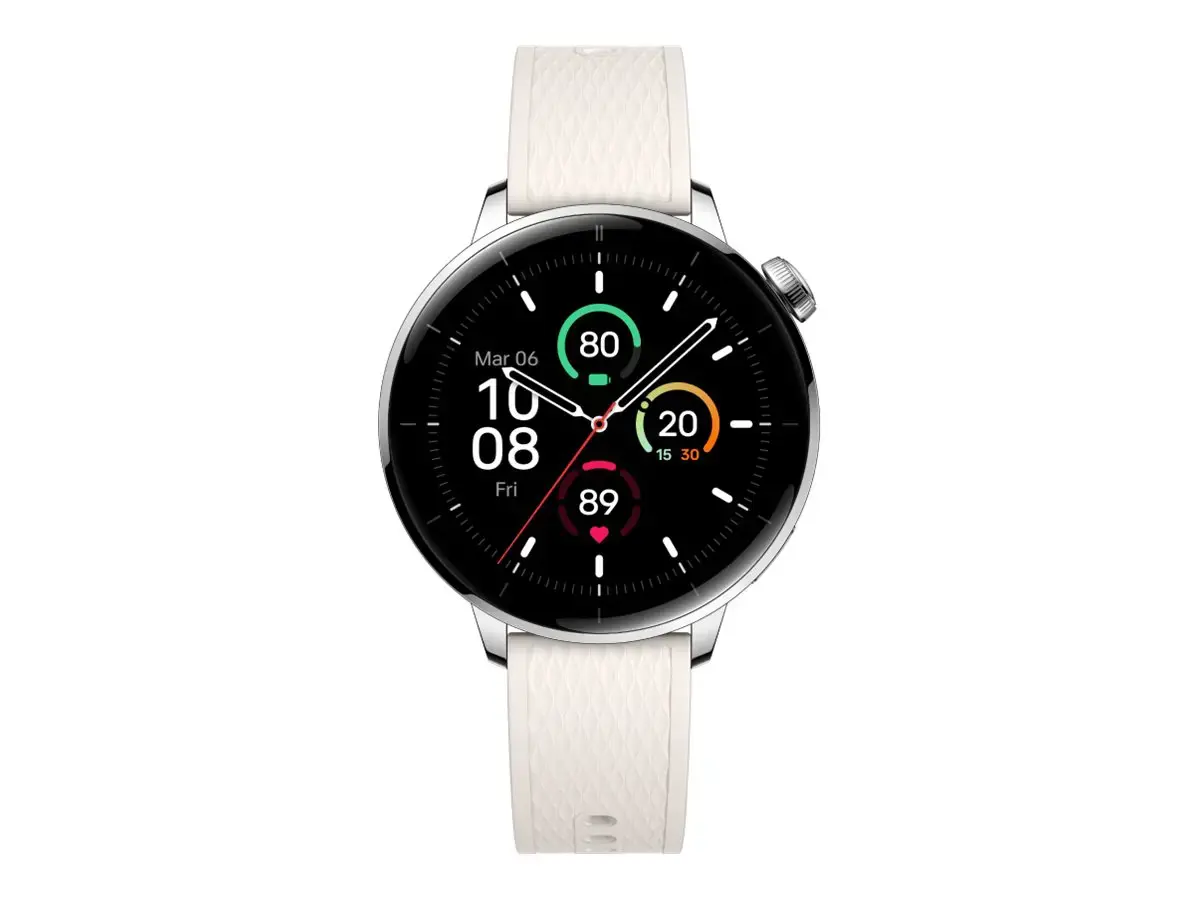 OnePlus Watch 3 43mm 3.35 cm (1.32") AMOLED Digital 466 x 466 pixels Touchscreen Silver, Titanium Wi-Fi GPS (satellite)