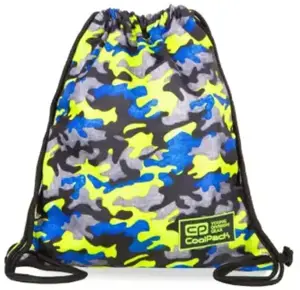 Maišelis sportinei aprangai CoolPack Sprint Line Camo Fusion Yellow