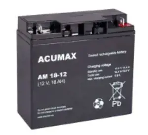 AKUMULIATORIUS 12V 18AH VRLA/AM18-12 ACUMAX EMU