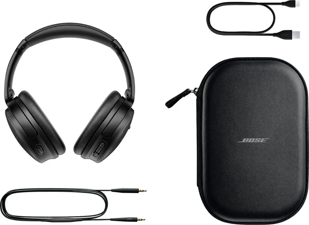 "Bose" belaidės ausinės "QuietComfort", juodos spalvos