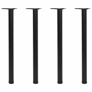 Reguliuojamo aukščio stalo kojos, 4vnt., juodos spalvos, 870mm