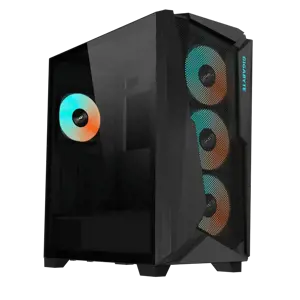 Gigabyte C301 GLASS, Midi Tower, Kompiuteris, Juodas, ATX, EATX, micro ATX, Mini-ITX, Stiklas, Plas…