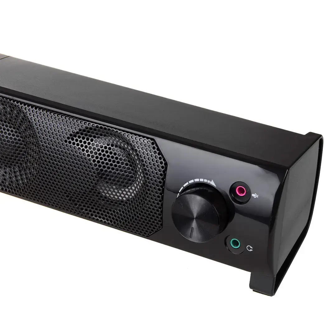 2 in 1 kompiuterio garsiakalbis Soundbar Kompiuterio RGB LED apšvietimas Stereo žaidimų USB 2 x 3W AUX 3,5 mm