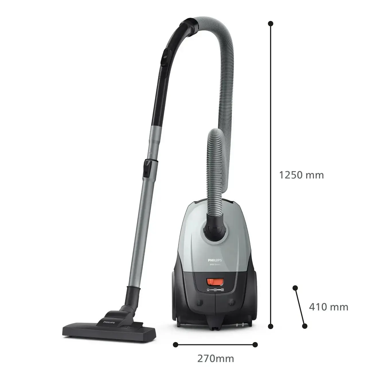 Vacuum Cleaner PHILIPS Input power 850 W Dust capacity 3 L Cylinder vacuum Cleaning type Dry Dust container Dust bag Colour Black/Grey XD2142/12