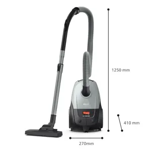 Vacuum Cleaner PHILIPS Input power 850 W Dust capacity 3 L Cylinder vacuum Cleaning type Dry Dust container Dust bag Colour Black/Grey XD2142/12