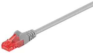GB CAT6 TINKLO KABELIS U/UTP PILKOS SPALVOS 0,25 M