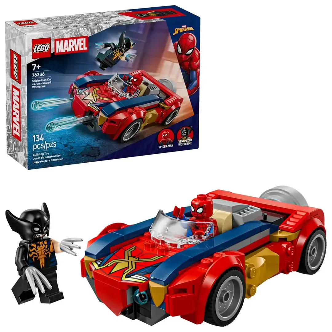 LEGO MARVEL 76336 Spider-Man Car vs. Venomized Wolverine