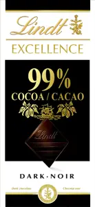 LINDT EXCELLENCE juodasis šokoladas (99%), 50g