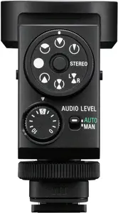 "Sony ECM-M1", Skaitmeninio fotoaparato mikrofonas, -20 dB, juodas, 7,2 V, 40 mm, 64,4 mm