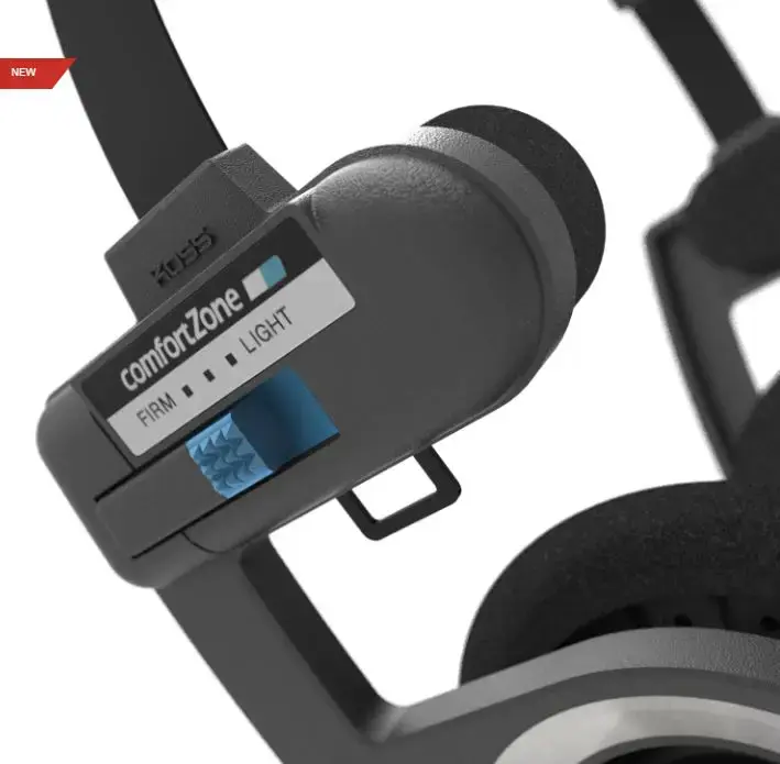 "Koss" ausinės PORTA PRO CLASSIC laidinės, 3,5 mm, ant ausų, juodos/ sidabrinės spalvos
