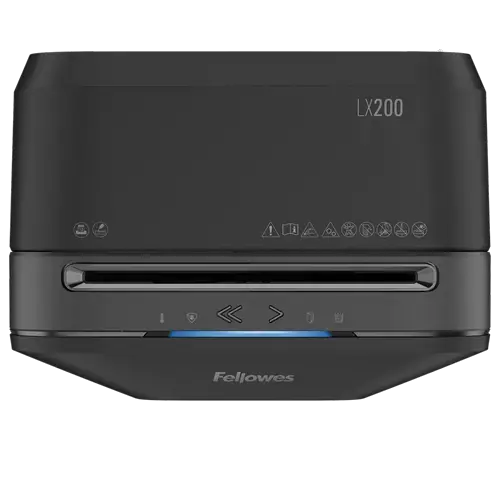 "Fellowes Powershred LX200", 4 x 12 mm, 22 l, jutiklinis, 4 ratukai, 2000 mm/min, 12 lapų