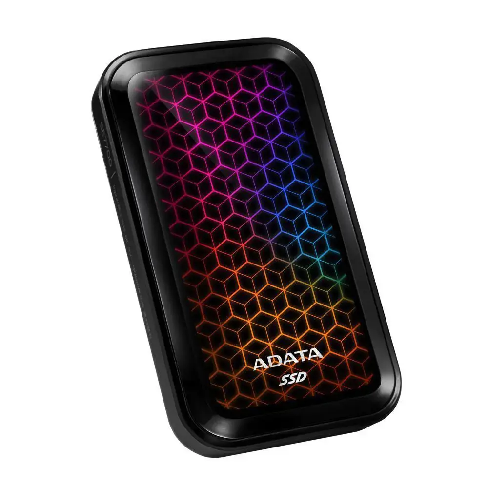 Išorinis SSD diskas ADATA SE770G 2TB USB-C USB 3.2 Įrašymo greitis 800 MBajtų/sek. Skaitymo greitis 1000 MBajtų/sek. ASE770G-2TU32G2-CBK