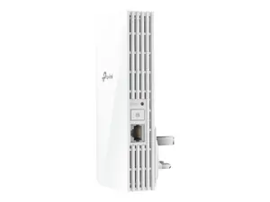 TP-Link AX3000 Mesh WiFi 6 Extender, baltas, vidinis, tinklinis maršrutizatorius, maitinimas, būsena, CE: 2,4 GHz ≤16 dBm, 5 GHz ≤21 dBm, CE, RoHS