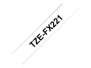 Brother laminuota juosta, juoda ant balto, TZe, juoda, terminis pernešimas, Brother, PT-2100VP, PT-2730, PT-7600, PT-2430PC, PT-2700, PT-9600, PT-9700PC, PT-9800PCN