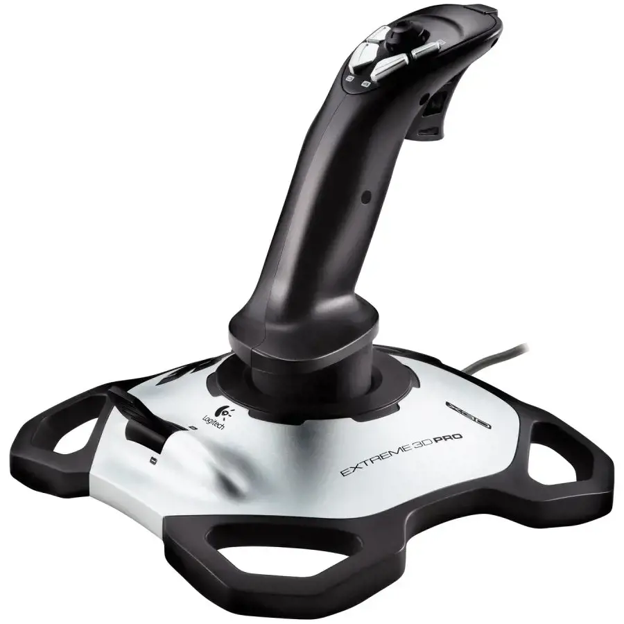 "LOGITECH Joystick Extreme 3D Pro" - sidabrinis/juostinis - USB
