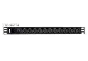 ATEN 1U 16A 12Port Basic PDU, Basic, 1U, vienfazis, aliuminis, juodas, 12 kintamosios srovės lizdų