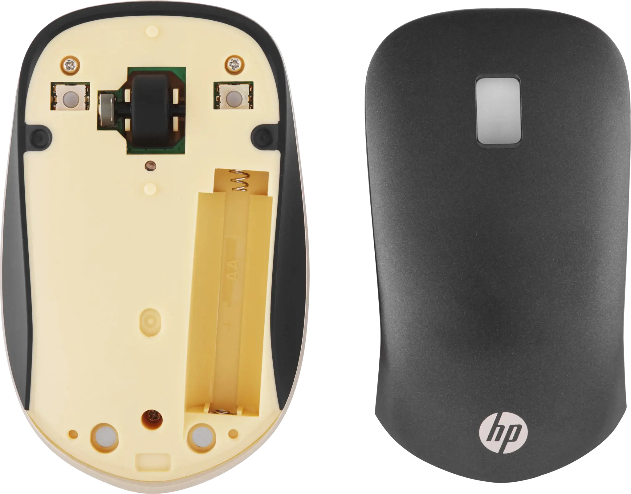 HP 410 Slim Silver "Bluetooth" pelė, dvipusė, "Bluetooth", 2000 DPI, juoda, sidabrinė