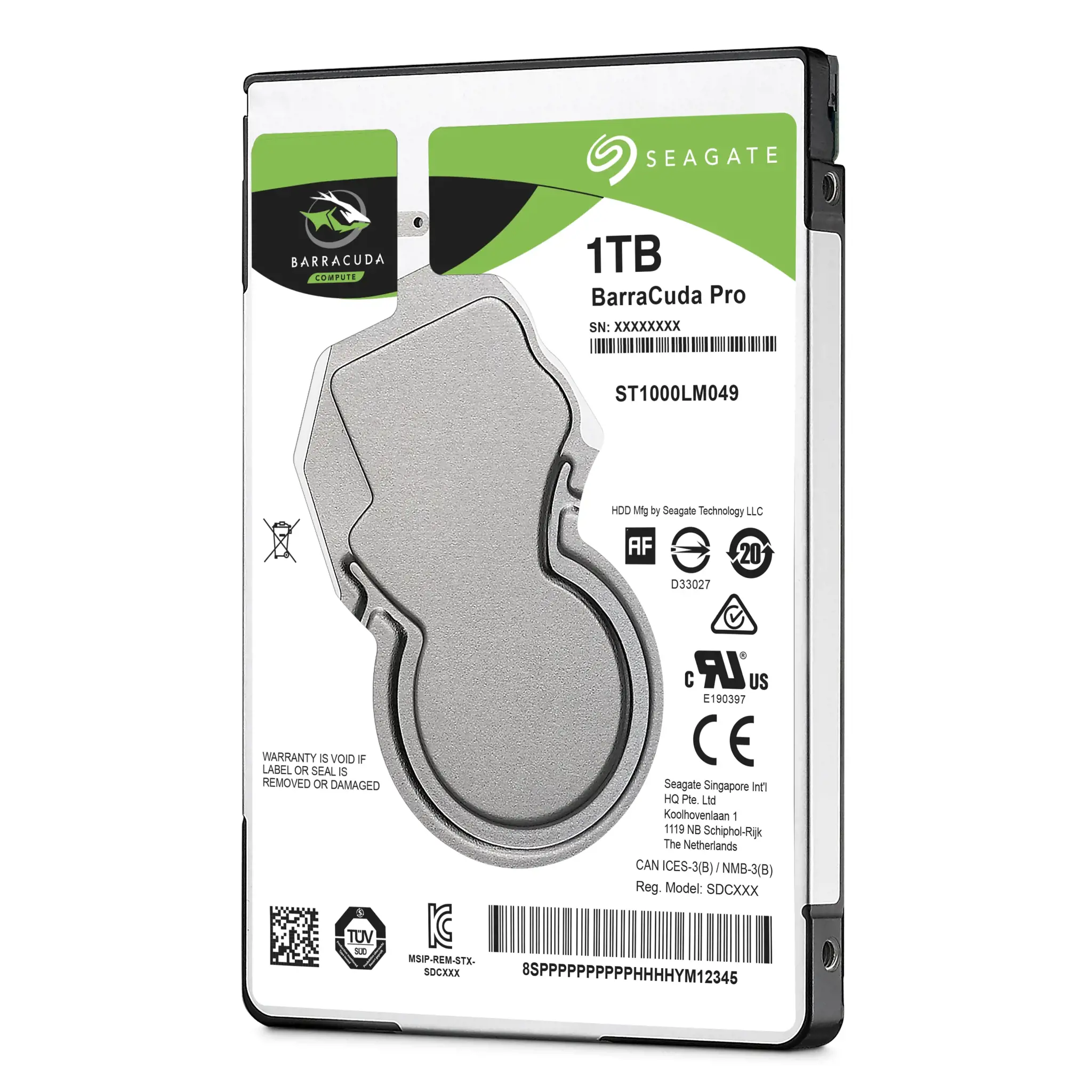"Seagate Barracuda Pro", 2,5", 1000 GB, 7200 aps/min