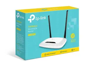 "TP-Link" 300Mbps belaidis N Wi-Fi maršrutizatorius, "Wi-Fi 4" (802.11n), vienos juostos (2,4 GHz), Ethernet LAN, 4G, juodas, baltas, stalinis maršrutizatorius