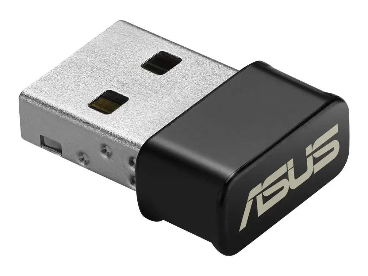 ASUS USB-AC53 Nano, belaidis, USB, WLAN, "Wi-Fi 5" (802.11ac), 867 Mbps, juodas, nerūdijantis plienas