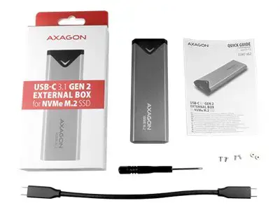 AXAGON EEM2-UG2 USB-C 3.1 Gen 2 - M.2 NVMe SSD 42-80 mm dėžutė