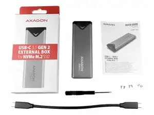 AXAGON EEM2-UG2 USB-C 3.1 Gen 2 - M.2 NVMe SSD 42-80 mm dėžutė