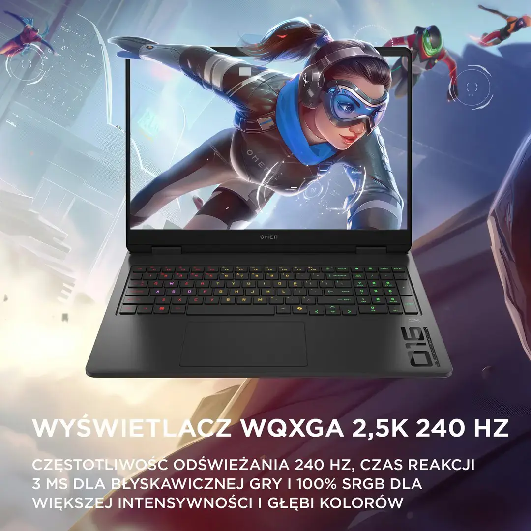 HP OMEN 16-am0022nw 16" gaming laptop, Intel® Core™ i7-14650HX, 2K, 32 GB DDR5-SDRAM, 1 TB SSD, NVIDIA GeForce RTX 5060, Wi-Fi 6 (802.11ax), Windows 11 Home, black